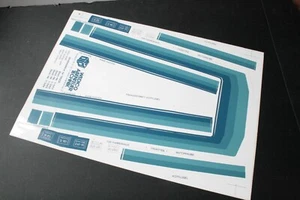 Wedico Sticker / Decal Sheet For 1/16 Truck Cab - 541-W Blue - Picture 1 of 1