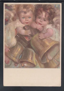 Cartolina Bambini Angeli Campane illustratore Zandrino N1435 - Picture 1 of 1