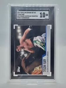 Topps On Demand Set #2 2020 Tyson Fury Boxing Card Gypsy King SGC 10 GEMME NUOVE DI ZECCA - Foto 1 di 5
