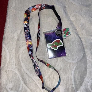 Space Jam NBA Basketball Lanyard with Charm and Sticker ID Holder Badge NEW TOON - Picture 1 of 4