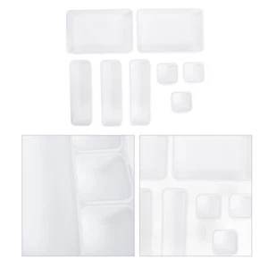 1 Set Drawer Organizer Boxes Plastic Cosmetic Sundries Storage Organizers - Picture 1 of 12