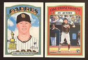 (2) 2021 TOPPS HERITAGE HIGH NUMBER JAKE CRONENWORTH #20 #641 PUZZLE ROOKIE STAR - Picture 1 of 2