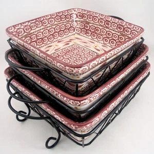 Juego de Trivet Temptations Old World Red Cranberry Red Baker 1,5, 2 y 2,5 Qt - Imagen 1 de 24