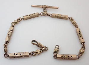 Heavy Antique LS & Co Signed Gold Filled Fancy Link 13.25" Pocket Watch Chain - Picture 1 of 6