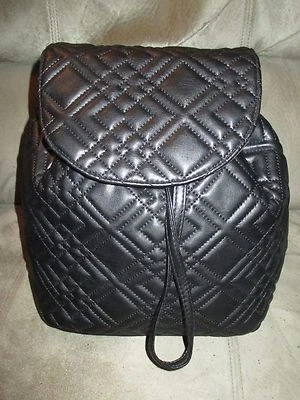 Mochila Merona Negra Cuero Sintético W13" L11" Profundidad 5" Cordón Nueva Sin Etiquetas  Foto 1 de 4