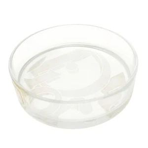 Christian Dior Vintage Logo Ashtray Circle Clear Color Glass - Picture 1 of 6