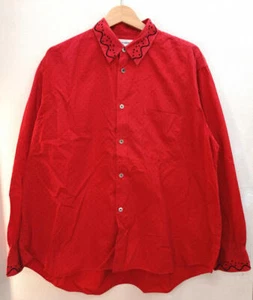 COMME des GARCONS SHIRT Long Sleeve Cotton Men Japan Red Size:M Rank:B - Picture 1 of 12