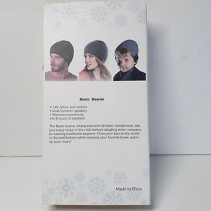 Unisex Wireless Bluetooth Headset Beanie Hat Music With Headphones - Picture 1 of 6