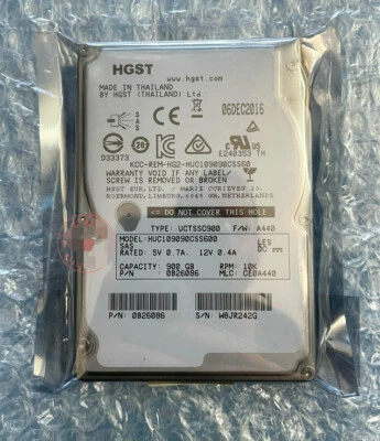 HUC109090CSS600 900GB 0B26072 10K 2.5" 6Gb/s 64M SAS HDD Hard Drive - Image 1 of 3