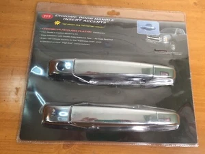 2007-12 Sierra Silverado Chrome Stainless Steel Door Handle Accents TFP 202KED - Picture 1 of 8