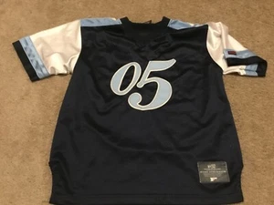 2005 Fubu Youth Vintage Football Jersey Size M Black Gray Retro 90's Fashion - Picture 1 of 7