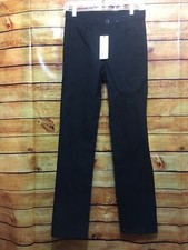 Helmut Lang Jeans Womens Size 2 Black Creased Straight Leg Pants Stretch NWT