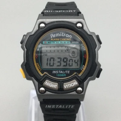 Reloj De Colección Armitron Todo Deportivo Mujer 31mm Digital Alarma Cronógrafo Batería Nueva Foto 1 de 4