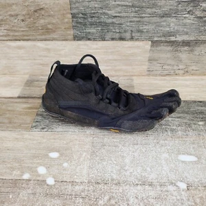 Vibram V-Trek Womens Shoes Sz 7 - 7.5 Navy Blue Mid-Top Lace-Up Five Fingers - Picture 1 of 10