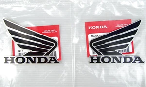 ORIGINAL Honda-CB/CBR-Wing Flügel-SCHWARZ/SILBER-8cm-Tank Aufkleber-Sticker-80mm - Bild 1 von 1