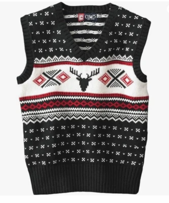 Chaps Toddler Sweater Vest Size 2/2T Nordic Reindeer Fairisle Unisex Infant - Image 1 of 3