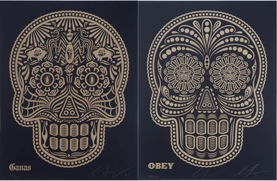 Shepard Fairey & Ernesto Yerena: Day Of Dead Calavera - Letterpress - Bild 1 von 4