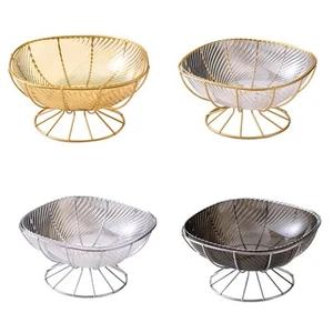 Snack Tray Fruit Tray Creative Transparent Cupcake Holder with Stand Portable - Picture 1 of 17