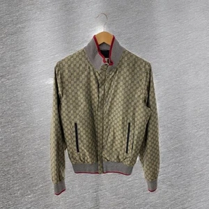 GUCCI Gg Pattern Zip-Up Blouson/Jacket/44/Nylon/Beg Authentic #ED ZGA - Picture 1 of 6