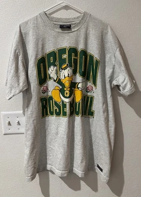 Vintage 90’s Rose Bowl Oregon Ducks Donald Duck Disney shirt XL USA - Image 1 of 4