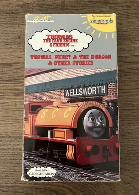 Thomas The Tank Engine VHS Thomas Percy & the Dragon George Carlin TESTED - Image 1 of 4