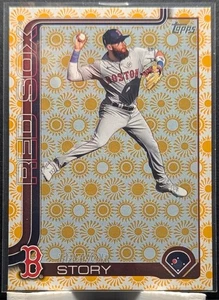 2025 Topps Series 2 Holiday Sun Parallel #577 Trevor Story NM - Picture 1 of 2