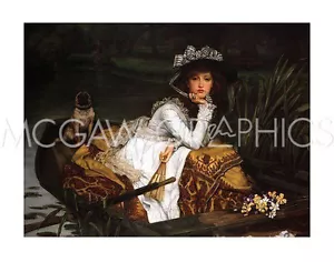 Lady in a Boat, Joseph Jacques Tissot, Wall Art Print Poster 11" X 14" 724 - Picture 1 of 2