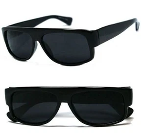 Men's BLACK OG Mad Dogger Locs Sunglasses Super Dark Lens motorcycle Shades - Picture 1 of 2