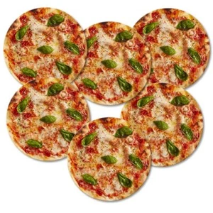 Posavasos Juego de 6 piezas "PIZZA" - Parte posterior de corcho - Comida - Comida rápida - Posavasos - Imagen 1 de 1