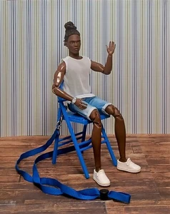 🪑blue MINIME CHAIR travel CARRY DOLL seat FURNITURE companion1/6 for BARBIE & U - Picture 1 of 10