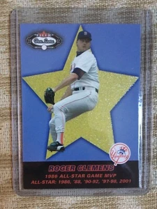 2002 Fleer Box score Roger Clemens serial numbered /2950 - Picture 1 of 2