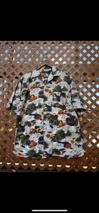 Camisa Hawaiana Británica De Colección Años 90 Hombres Aviador Floral Aloha Algodón - Imagen 1 de 3