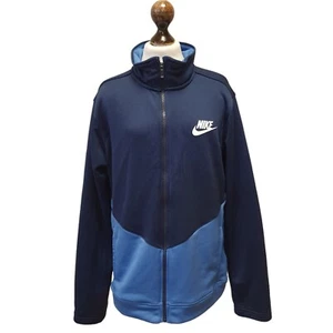 Nike Navy Blue Zipped Sports Tracksuit Top Uk Boys Size XL BB958 - Picture 1 of 5