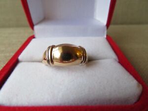 Micheal Anthony Vintage 10K Solid Yellow White Gold Dome Ring Size 8