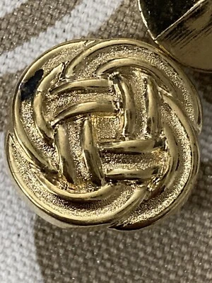 Schaftknöpfe Metalloptik Gold geflochtenes Gitterdesign 32L / 20er Pack - Bild 1 von 4