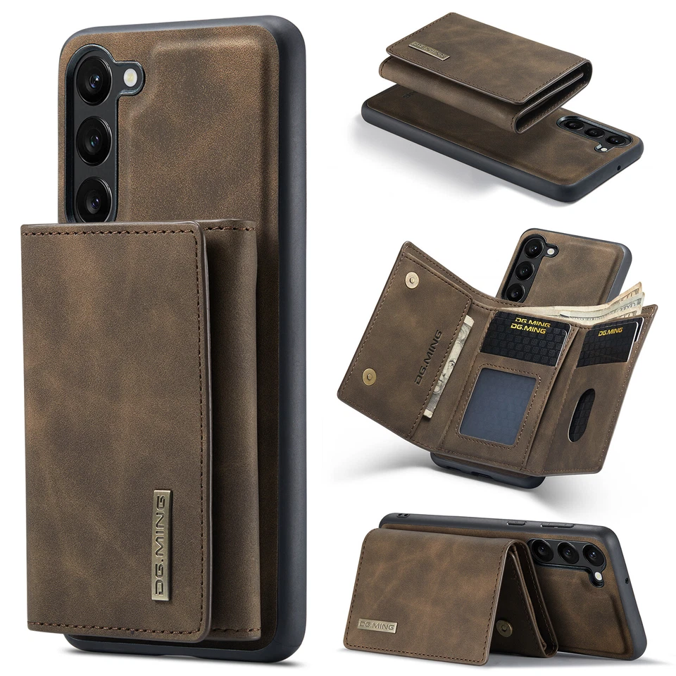 DG.Ming 2in1 Leather Wallet Case For Samsung Galaxy S23 A54 Magnetic Split Cover - Image 1 of 4