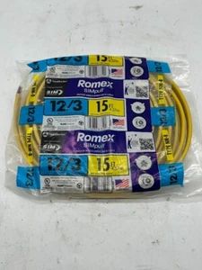 Southwire 63947626 Non-metallic Wire With Ground, 12 Gauge 12/3 - Picture 1 of 3