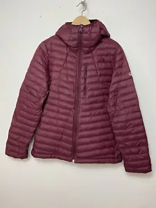 North Face Jacket Women’s L Steep Series Burgundy Down 800 Hoodie High Neck Slim - Afbeelding 1 van 19