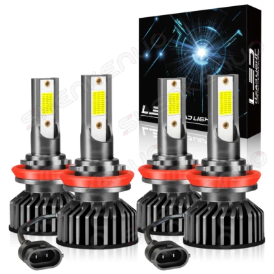 For 2008-2012 Chevrolet Malibu 4x LED Headlight Hi/Low Beam 6000K White - Image 1 of 4