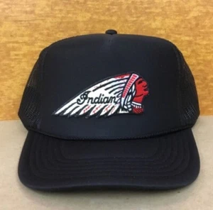 Vintage Look Indian Motorcycle Adjustable Trucker Mesh Baseball Cap Hat  New - Picture 1 of 3