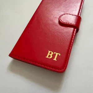 FUNDA DE TELÉFONO PERSONALIZADA ROJA Iniciales FUNDA PARA Samsung A16 A06 A26 S25 A36 A56 - Imagen 1 de 2