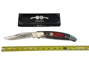 Mercury Dime Series Oversized Folding 2-Blade Hunter Knife - Handmade Pakistan - Picture 1 of 7