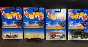 Hot Wheels Flamethrower Series Complete 4 Car Set 1996 384 385 386 387 NOC - Picture 1 of 11