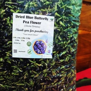 250g Farfalla Blu Disidratata Biologica Pea Fiore Clitoria Ternatea Bevanda Erboristica - Foto 1 di 7