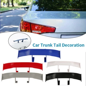 Mini Spoiler Trunk Tail Decoration Sport Wing Auto Car Carbon Fiber Universal - Picture 1 of 12