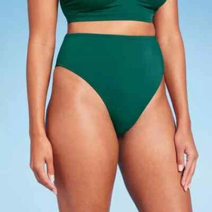 Shade & Shore™ Women's High Waist High Leg Extra Cheeky Bikini Bottom, XS - Picture 1 of 2