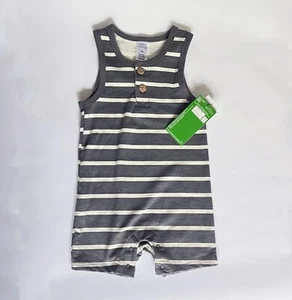 18M Grey Stripe Romper - Modern Moments by Gerber, Sleeveless Romper - Picture 1 of 7