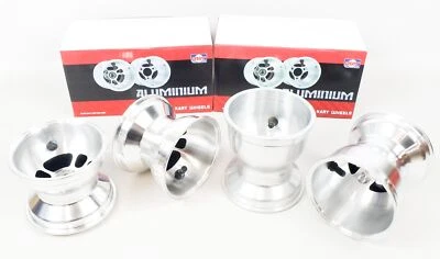 Set Di Cerchioni Per Kart DWT Douglas In Alluminio Argento 110/145mm Cadet 950 - Immagine 1 di 4