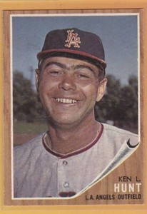 1962 TOPPS BASEBALL KEN L HUNT #68 ANGELS EXMT *72483