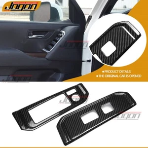 Window Switch Button Cover Trims For Toyota Land Cruiser 300 LC300 2022+ Carbon - Picture 1 of 10